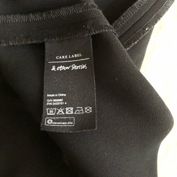 & Other Stories Black Dress with Details on Neck in Size 4 - Picture 6 of 7